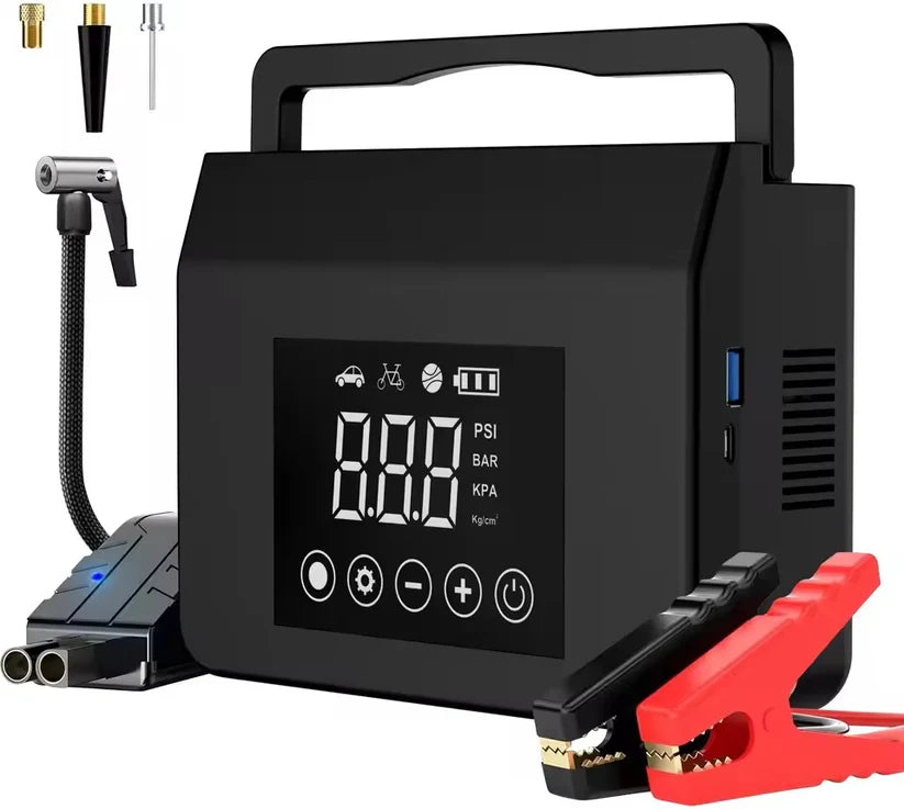 JumpAir Go® - Powerful Jump Starter with LED Light and Air Compressor