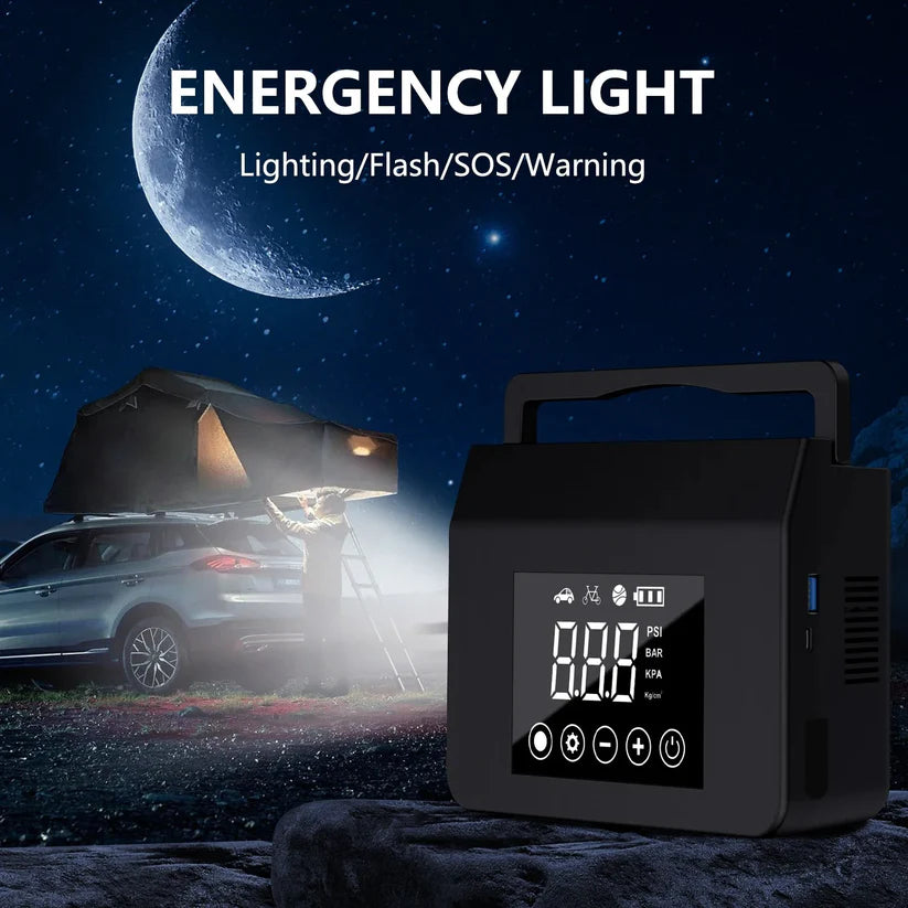 JumpAir Go® - Powerful Jump Starter with LED Light and Air Compressor