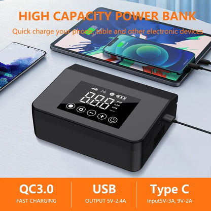 JumpAir Go® - Powerful Jump Starter with LED Light and Air Compressor