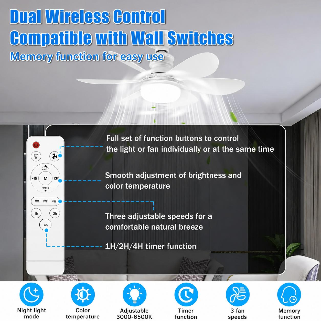 LuminAir® - Ceiling Fan with Adjustable LED Light